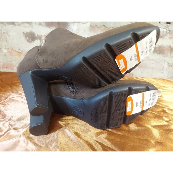 Anne Klein Xland Black Sleek Silhouette Shoe Bootie Womens Shoe Size 6.5 Brown R - Picture 5 of 5